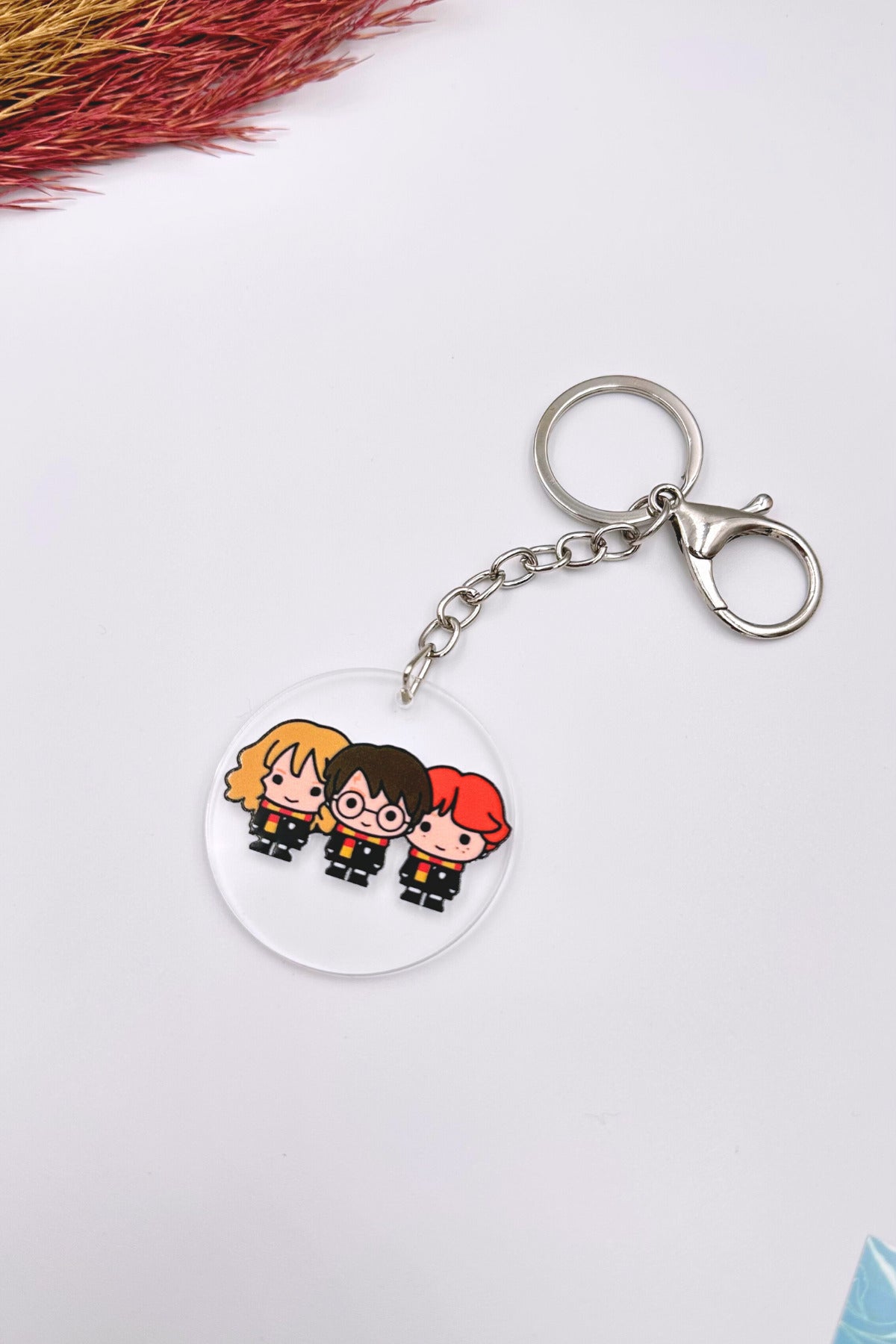 Harry Potter, Hermione, Ron Üçlü Figür Anahtarlık ve Çanta Süsü