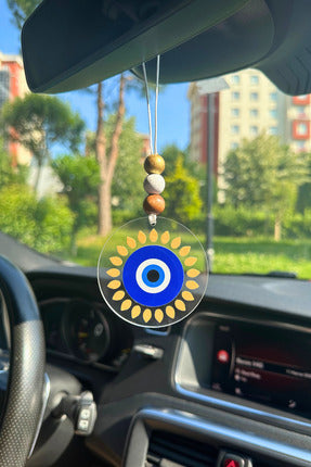 Papatya Nazar Boncuğu Tasarımlı Dikiz Aynası Süsü Hediye Kutulu Araba Süsü