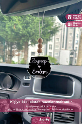 Kişiye Özel Splash Siyah Dikiz Aynası Pleksi Araba Süsü