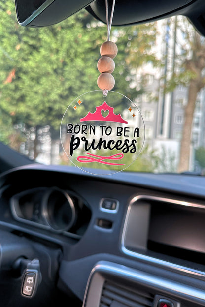 Born to be a Princess Dikiz Aynası Süsü Hediye Kutulu Prenses Temalı Araba Süsü