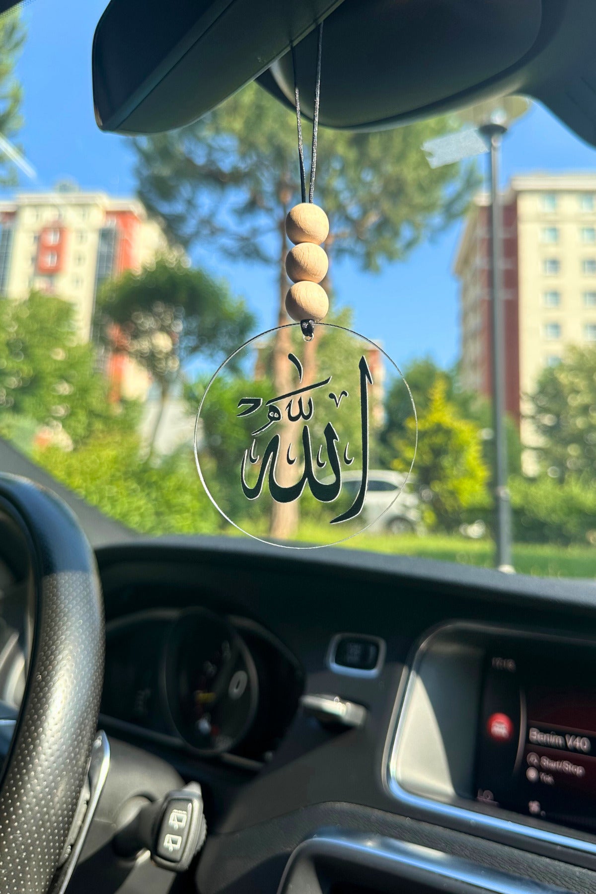 Allah Yazılı Dikiz Aynası Süsü