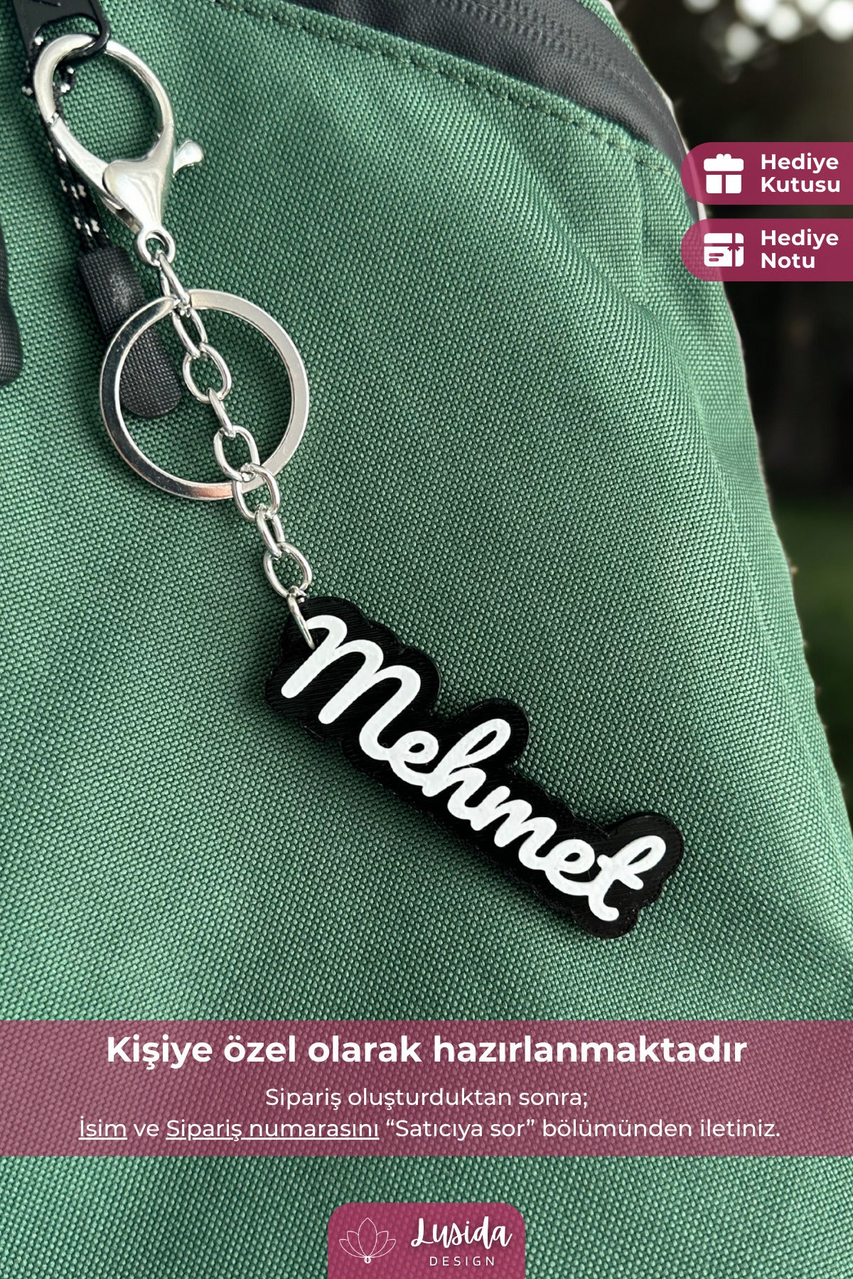 Kişiye Özel İsimli Anahtarlık ve Çanta Süsü