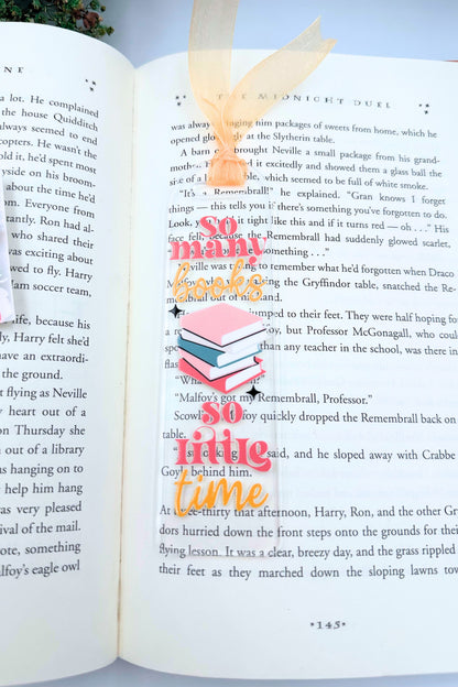 So Many Books Şeffaf Kitap Ayracı