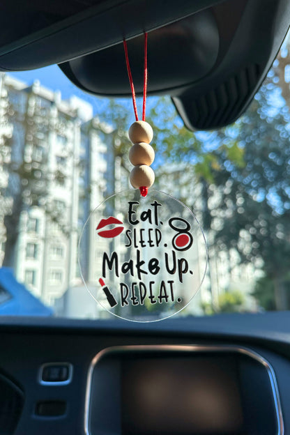 Eat Sleep Make Up Repeat Dikiz Aynası Süsü