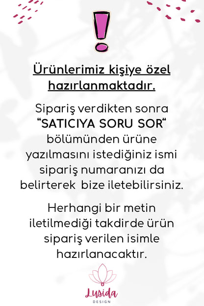 Kişiye Özel İsimli Anahtarlık ve Çanta Süsü