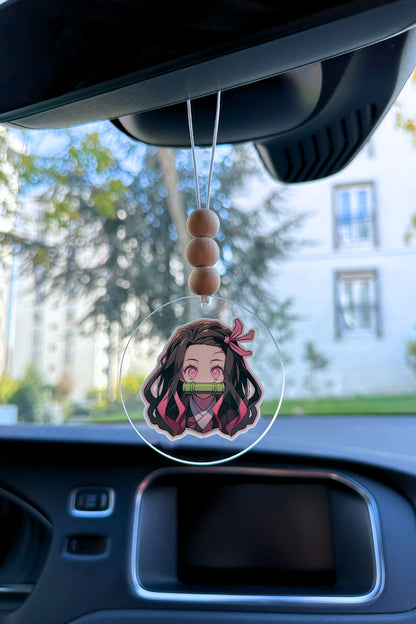 Nezuko Demon Slayer İblis Keser Anime Karakter Dikiz Aynası Süsü Hediye Kutulu Araba Süsü