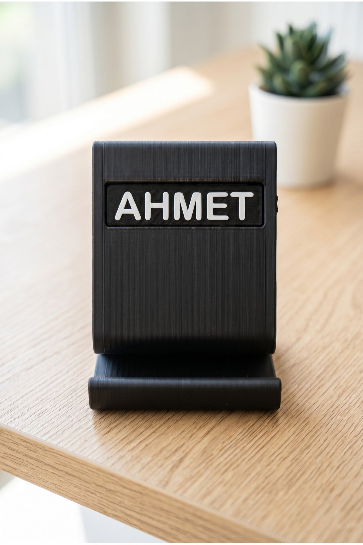 Kişiye Özel İsimli Telefon Standı Masaüstü Telefon Tutucu Dekoratif Organizer