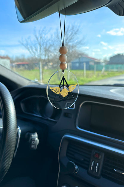 Altın Snitch Ölüm Yadigarları - Harry Potter Dikiz Aynası Süsü