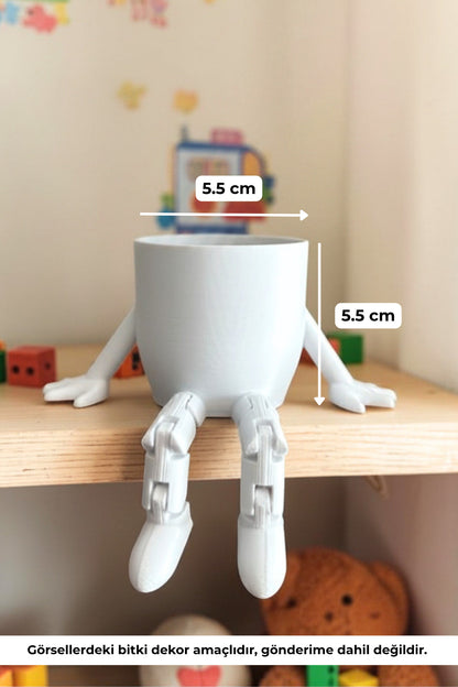 Sallanan Ayaklı Mini Sukulent ve Kaktüs Saksısı