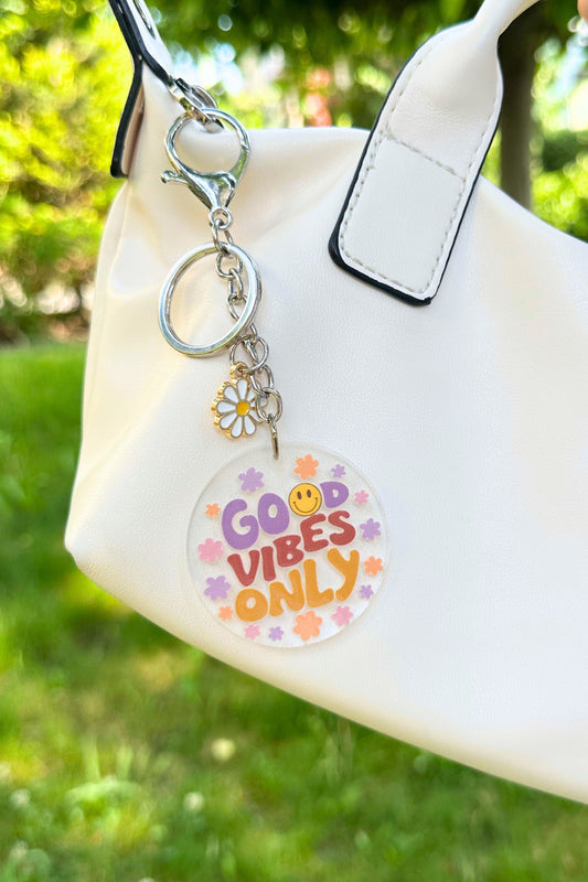 Good Vibes Papatya Charmlı Anahtarlık
