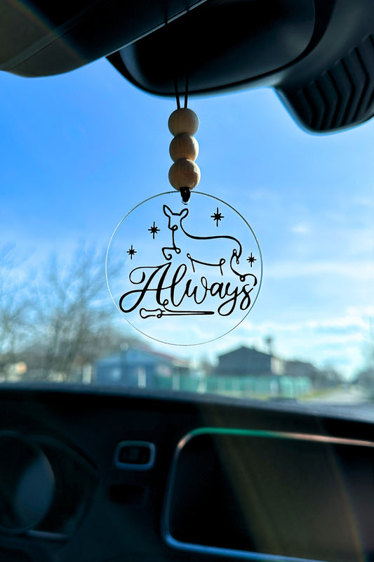 Harry Potter Always Geyik Patronus Tılsımı Dikiz Aynası Pleksi Araba Süsü