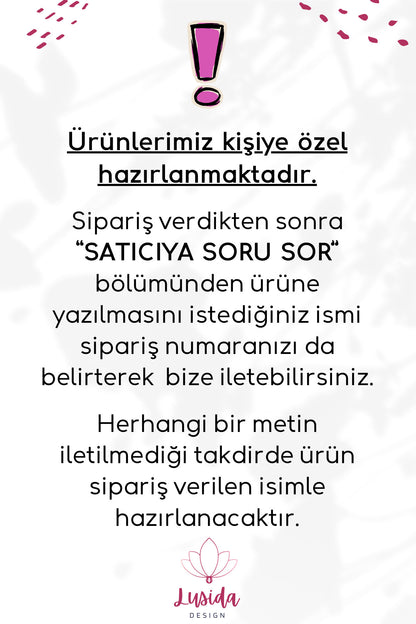 Kişiye Özel İsimli Anahtarlık ve Çanta Süsü