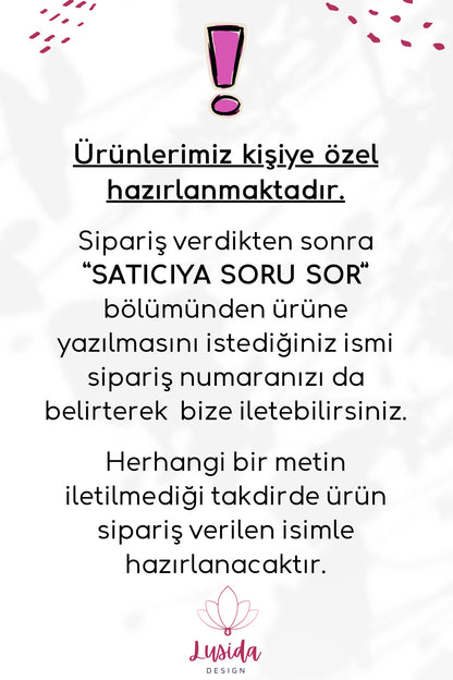 Kişiye Özel İsimli Anahtarlık ve Çanta Süsü