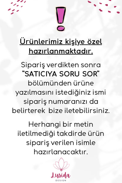 Kişiye Özel İsimli Anahtarlık ve Çanta Süsü